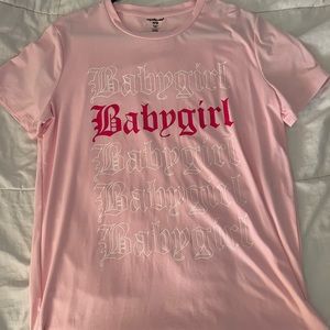 “Babygirl” oversized tee